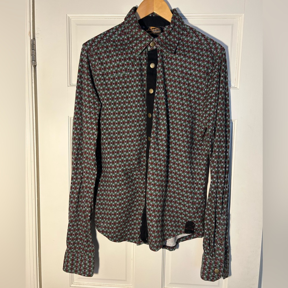 Men’s Chapati Mutlicolored Button Up Shirt Size Medium